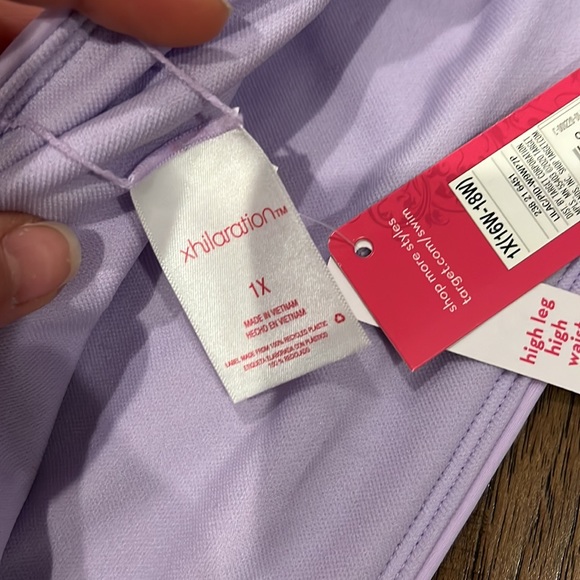 Juniors' Plus Size Hipster Bikini Bottom - Xhilaration™ Lavender - Picture 4 of 5